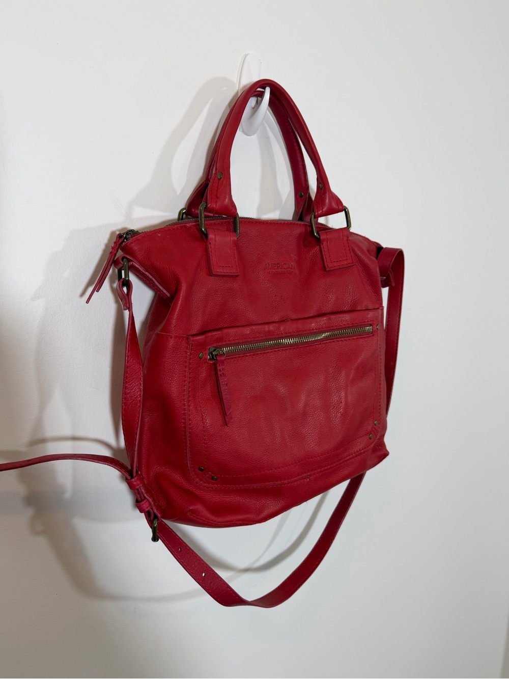 American Leather Co Jamestown Tote in Cherry - Picture 2 of 16